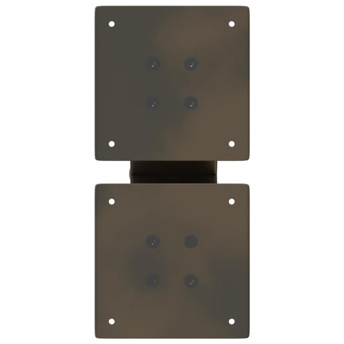 Gambe per Tavolino da Caffè a Forma di X 2 pz Acciaio Naturale 40x(30-31) cm Acciaio