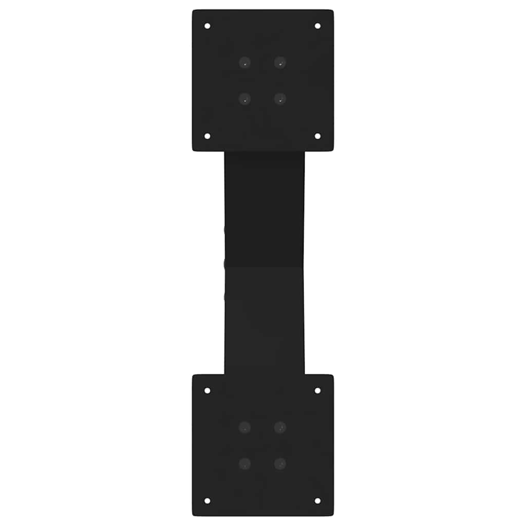 Gambe per Tavolino da Caff¨¨ a X 2 pz-Set di 2 Gamba per Tavolo Nere 50x(30-31) cm Acciaio