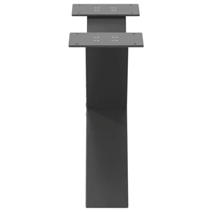 Gambe per Tavolino da Caff¨¨ a Forma di X 2 pz-Set di 2 Gamba per Tavolo Antracite 50x(30-31) cm Acciaio
