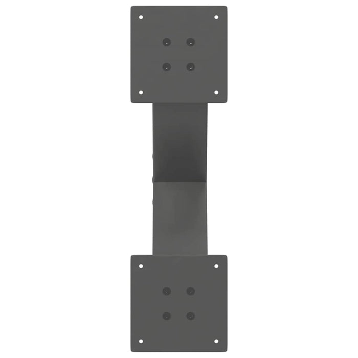 Gambe per Tavolino da Caff¨¨ a Forma di X 2 pz-Set di 2 Gamba per Tavolo Antracite 50x(30-31) cm Acciaio