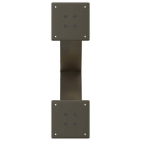 Gambe per Tavolino da Caffè a Forma di X 2 pz Acciaio Naturale 50x(30-31) cm Acciaio 4012939