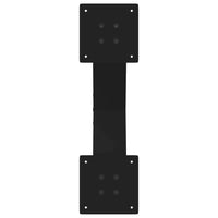 Gambe per Tavolino da Caffè a Forma di X 2 pz Nere 60x(30-31) cm Acciaio