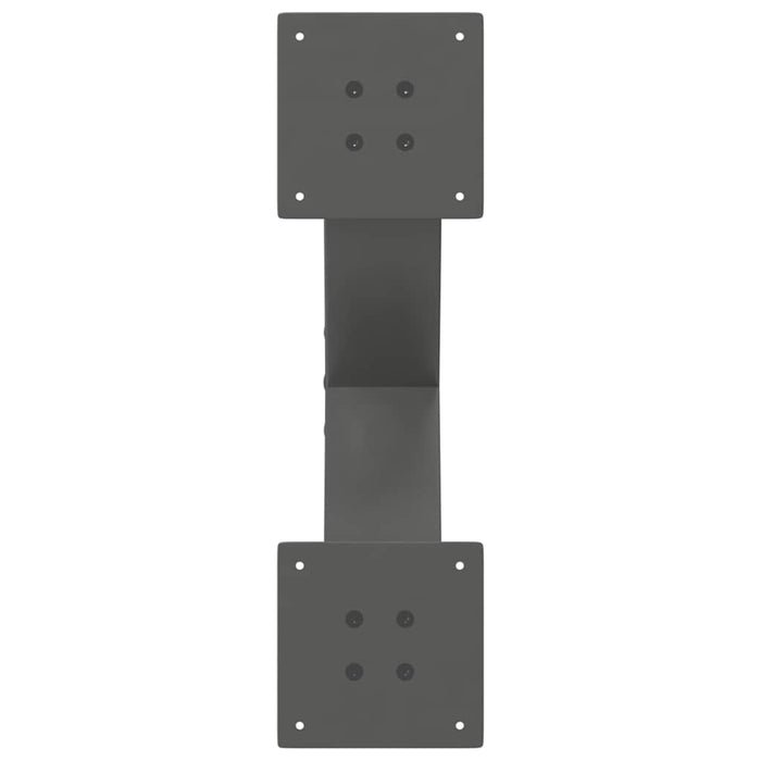 Gambe Tavolino Caffè a X 2 pz Antracite 60x(30-31)cm in Acciaio 4012942