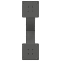 Gambe Tavolino Caffè a X 2 pz Antracite 60x(30-31)cm in Acciaio 4012942