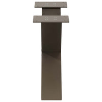 Gambe per Tavolino da Caff¨¨ a Forma di X 2 pz-Set di 2 Gamba per Tavolo Acciaio Naturale 60x(30-31) cm Acciaio 488320