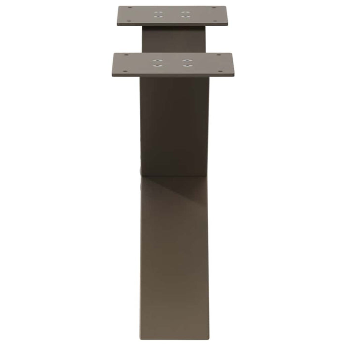 Gambe per Tavolino da Caffè a Forma di X 2 pz Acciaio Naturale 60x(30-31) cm Acciaio