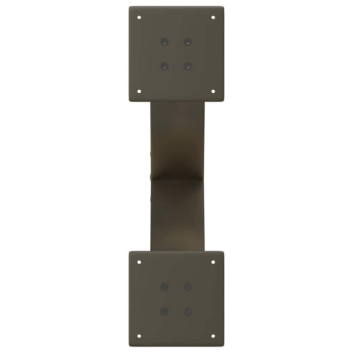 Gambe per Tavolino da Caffè a Forma di X 2 pz Acciaio Naturale 60x(30-31) cm Acciaio 4012943