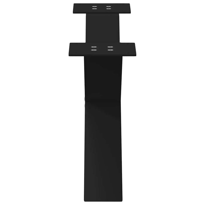 Gambe per Tavolino da Caff¨¨ a Forma di X 2 pz-Set di 2 Gamba per Tavolo Nere 70x(30-31) cm Acciaio 755984