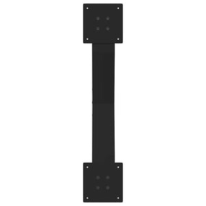 Gambe per Tavolino da Caffè a Forma di X 2 pz Nere 70x(30-31) cm Acciaio 4012944