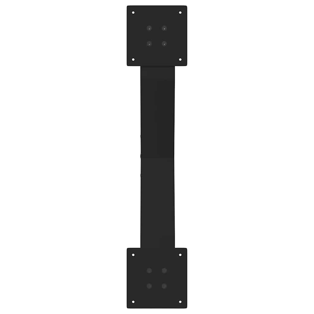 Gambe per Tavolino da Caff¨¨ a Forma di X 2 pz-Set di 2 Gamba per Tavolo Nere 70x(30-31) cm Acciaio 755984