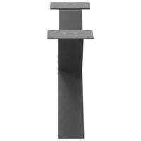 Gambe per Tavolino da Caff¨¨ a Forma di X 2 pz-Set di 2 Gamba per Tavolo Antracite 70x(30-31) cm Acciaio 172148