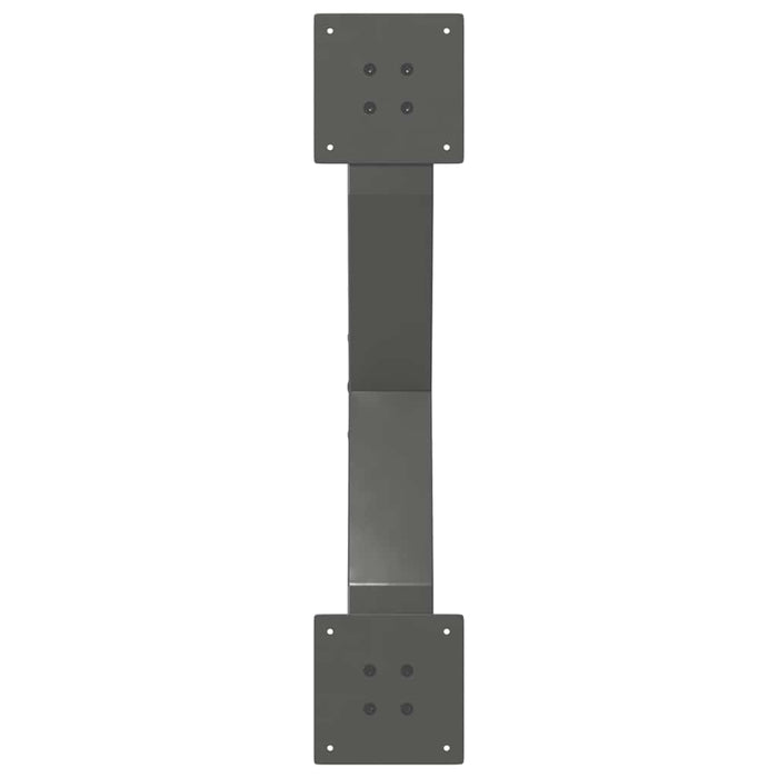 Gambe per Tavolino da Caff¨¨ a Forma di X 2 pz-Set di 2 Gamba per Tavolo Antracite 70x(30-31) cm Acciaio 172148