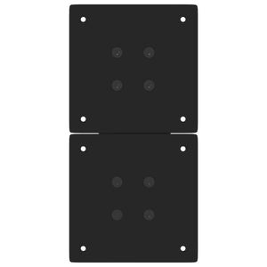 Gambe per Tavolino da Caff¨¨ a Forma di X 2 pz-Set di 2 Gamba per Tavolo Nere 28x(42-43) cm Acciaio 589406