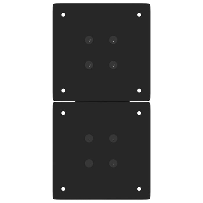 Gambe per Tavolino da Caffè a Forma di X 2 pz Nere 28x(42-43) cm Acciaio