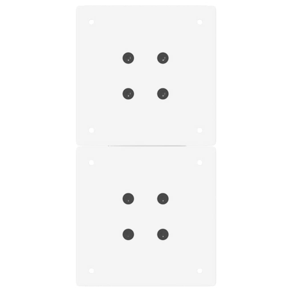 Gambe per Tavolino da Caff¨¨ a Forma di X 2 pz-Set di 2 Gamba per Tavolo Bianche 28x(42-43) cm Acciaio 125288