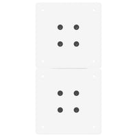 Gambe per Tavolino da Caff¨¨ a Forma di X 2 pz-Set di 2 Gamba per Tavolo Bianche 28x(42-43) cm Acciaio 125288