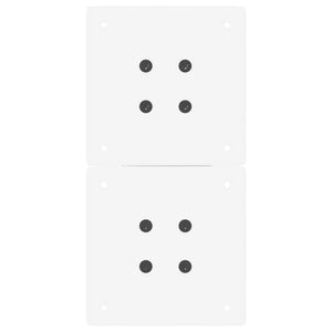 Gambe per Tavolino da Caff¨¨ a Forma di X 2 pz-Set di 2 Gamba per Tavolo Bianche 28x(42-43) cm Acciaio 125288