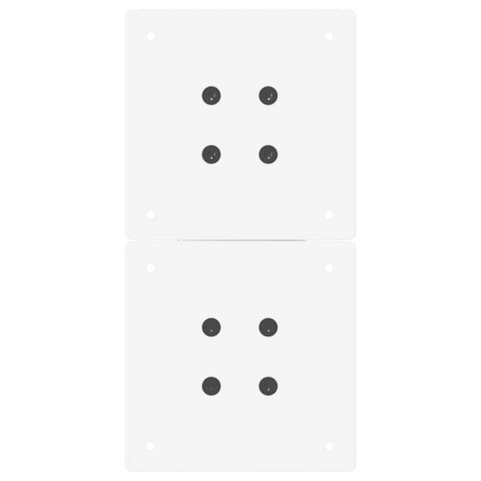 Gambe per Tavolino da Caff¨¨ a Forma di X 2 pz-Set di 2 Gamba per Tavolo Bianche 28x(42-43) cm Acciaio 125288