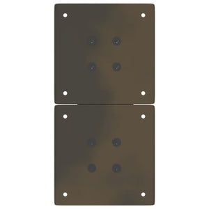 vidaXL Gambe per Tavolino da Caffè a Forma di X 2 pz Acciaio Naturale 28x(42-43) cm Acciaio