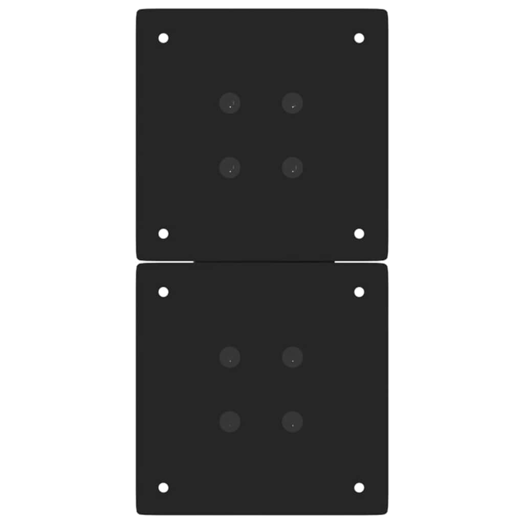Gambe per Tavolino da Caff¨¨ a Forma di X 2 pz-Set di 2 Gamba per Tavolo Nere 38x(42-43) cm Acciaio 513954
