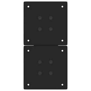 Gambe per Tavolino da Caff¨¨ a Forma di X 2 pz-Set di 2 Gamba per Tavolo Nere 38x(42-43) cm Acciaio 513954