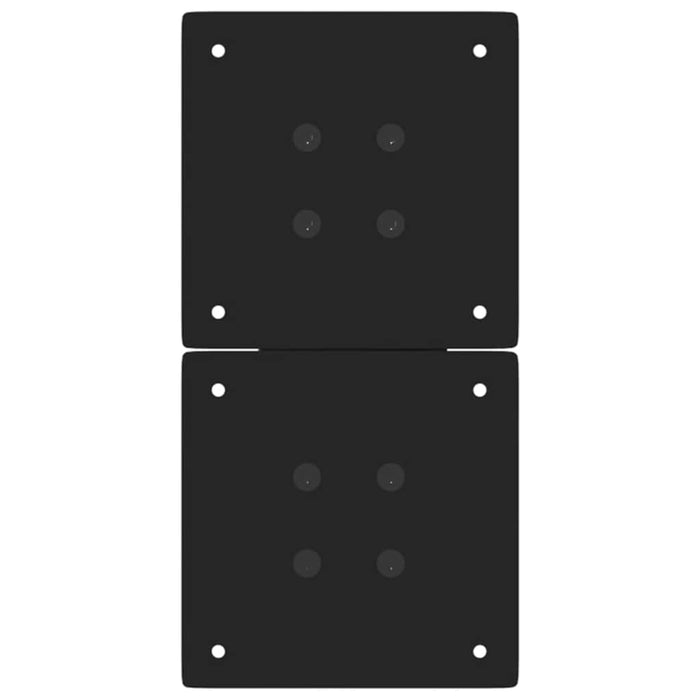 Gambe per Tavolino da Caff¨¨ a Forma di X 2 pz-Set di 2 Gamba per Tavolo Nere 38x(42-43) cm Acciaio 513954
