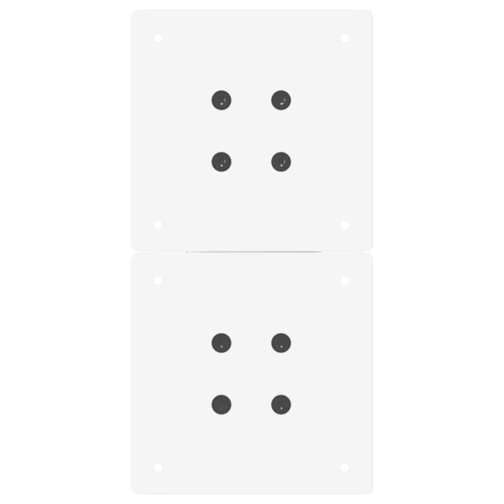 vidaXL Gambe per Tavolino da Caffè a Forma di X 2 pz Bianche 38x(42-43) cm Acciaio