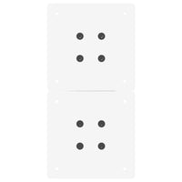 vidaXL Gambe per Tavolino da Caffè a Forma di X 2 pz Bianche 38x(42-43) cm Acciaio