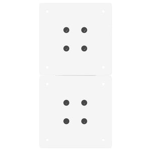 vidaXL Gambe per Tavolino da Caffè a Forma di X 2 pz Bianche 38x(42-43) cm Acciaio