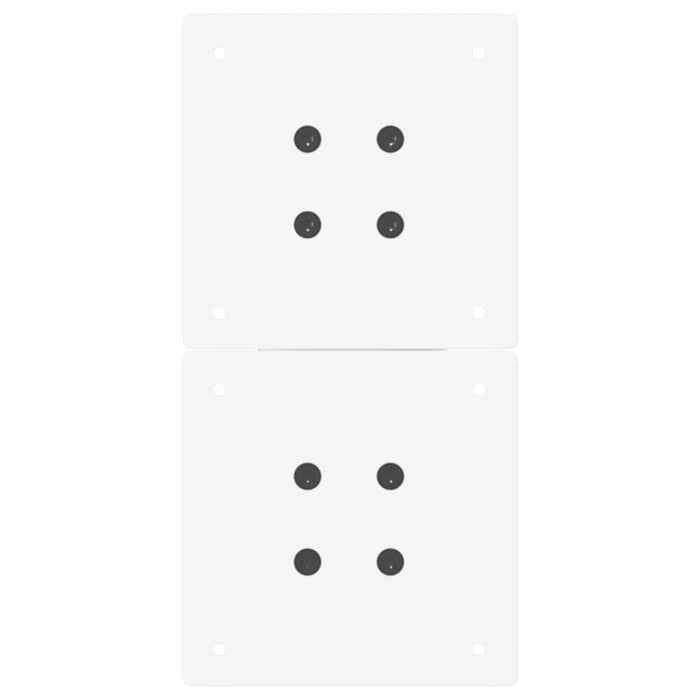 vidaXL Gambe per Tavolino da Caffè a Forma di X 2 pz Bianche 38x(42-43) cm Acciaio