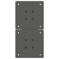 Gambe per Tavolino da Caff¨¨ a Forma di X 2 pz-Set di 2 Gamba per Tavolo Antracite 38x(42-43) cm Acciaio