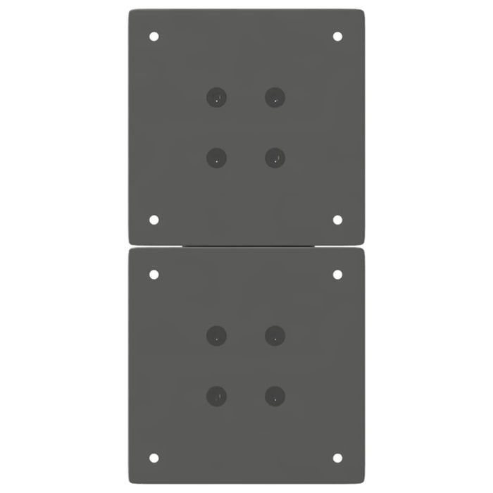Gambe per Tavolino da Caff¨¨ a Forma di X 2 pz-Set di 2 Gamba per Tavolo Antracite 38x(42-43) cm Acciaio