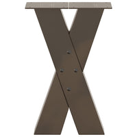 Gambe per Tavolino da Caff¨¨ a Forma di X 2 pz-Set di 2 Gamba per Tavolo Acciaio Naturale 38x(42-43) cm Acciaio