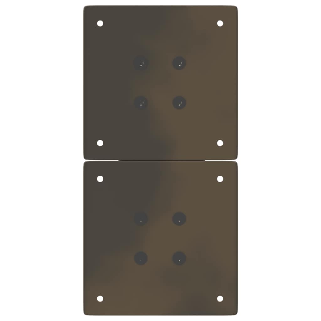 Gambe per Tavolino da Caffè a Forma di X 2 pz Acciaio Naturale 38x(42-43) cm Acciaio