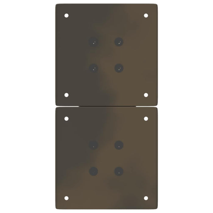 Gambe per Tavolino da Caffè a Forma di X 2 pz Acciaio Naturale 38x(42-43) cm Acciaio
