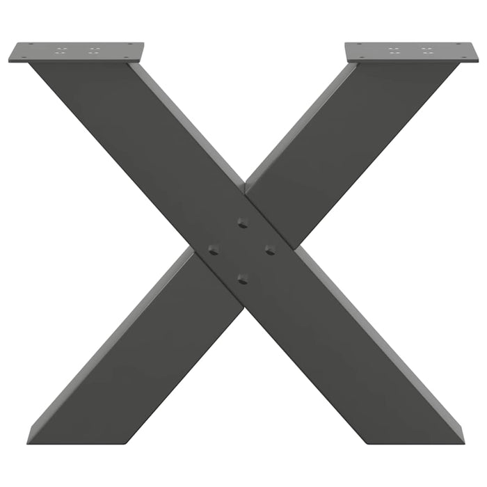 Gambe per Tavolino da Caffè a Forma di X 2 pz Antracite 50x(42-43) cm Acciaio 4012958