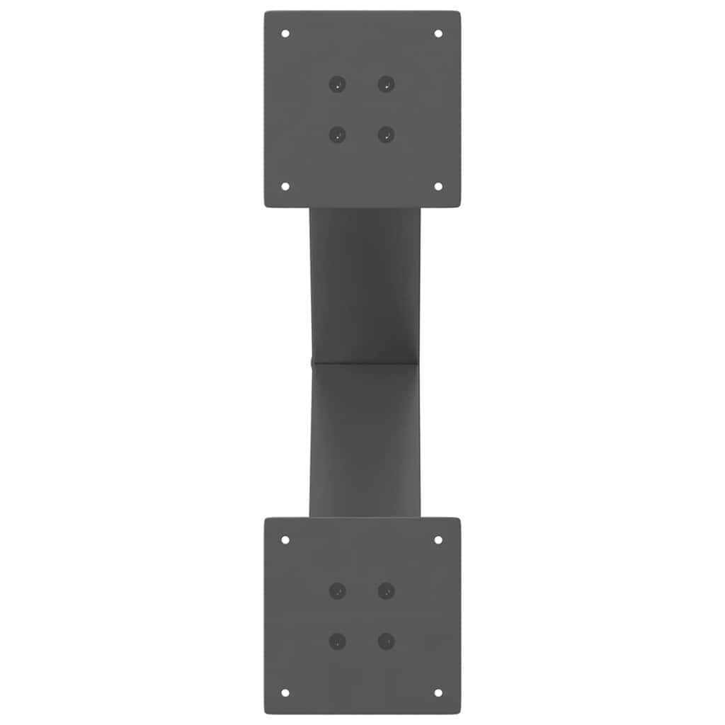 Gambe per Tavolino da Caffè a Forma di X 2 pz Antracite 50x(42-43) cm Acciaio 4012958