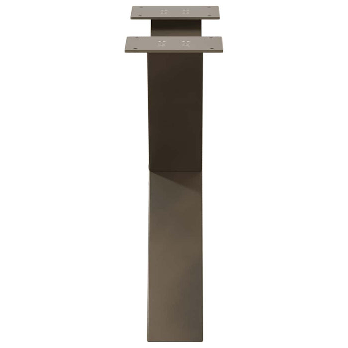 Gambe per Tavolino da Caff¨¨ a Forma di X 2 pz-Set di 2 Gamba per Tavolo Acciaio Naturale 50x(42-43) cm Acciaio 418678