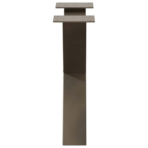 vidaXL Gambe per Tavolino da Caffè a Forma di X 2 pz Acciaio Naturale 50x(42-43) cm Acciaio