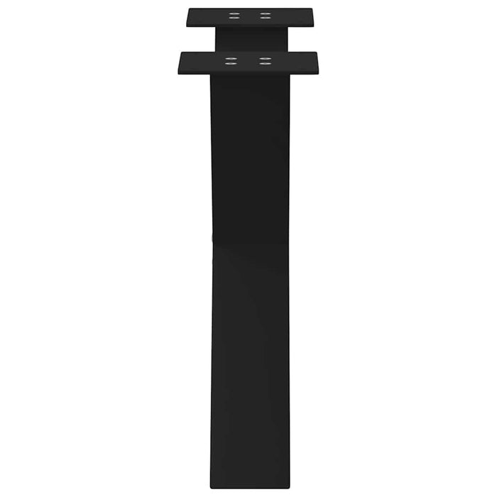 Gambe per Tavolino da Caff¨¨ a Forma di X 2 pz-Set di 2 Gamba per Tavolo Nere 60x(42-43) cm Acciaio 849678