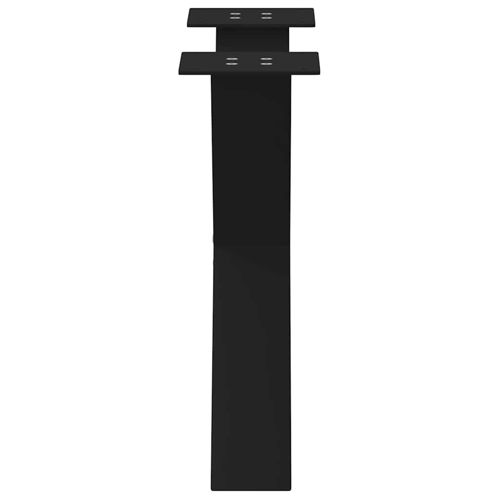 Gambe per Tavolino da Caffè a Forma di X 2 pz Nere 60x(42-43) cm Acciaio 4012960