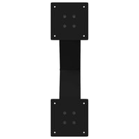 Gambe per Tavolino da Caff¨¨ a Forma di X 2 pz-Set di 2 Gamba per Tavolo Nere 60x(42-43) cm Acciaio 849678