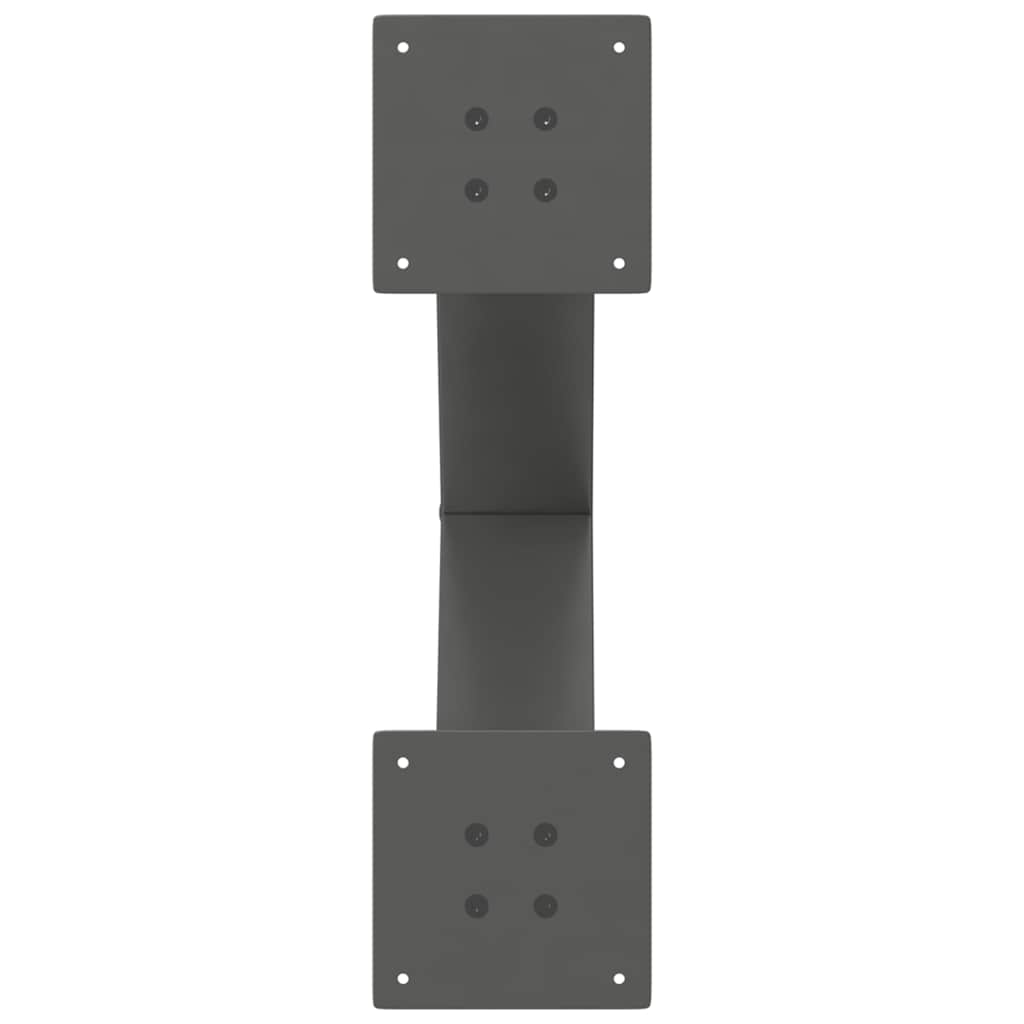 Gambe per Tavolino da Caff¨¨ a X 2 pz-Set di 2 Gamba per Tavolo Antracite 60x(42-43) cm Acciaio