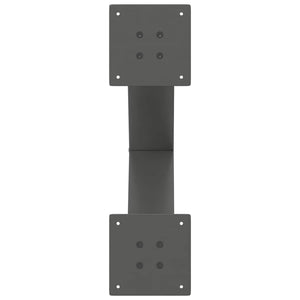 Gambe per Tavolino da Caff¨¨ a X 2 pz-Set di 2 Gamba per Tavolo Antracite 60x(42-43) cm Acciaio