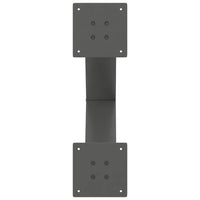 Gambe per Tavolino da Caffè a X 2 pz Antracite 60x(42-43) cm Acciaio 4012962