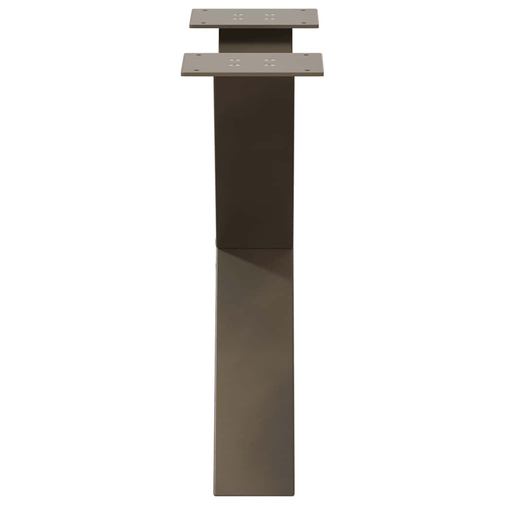 Gambe per Tavolino da Caff¨¨ a Forma di X 2 pz-Set di 2 Gamba per Tavolo Acciaio Naturale 60x(42-43) cm Acciaio 444378