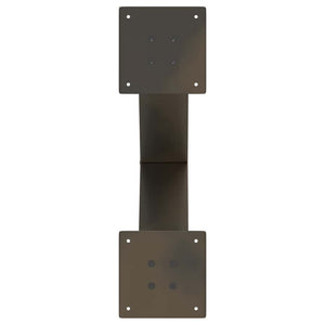 Gambe per Tavolino da Caff¨¨ a Forma di X 2 pz-Set di 2 Gamba per Tavolo Acciaio Naturale 60x(42-43) cm Acciaio 444378