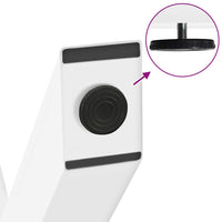 Gambe per Tavolino da Caff¨¨ a Forma di X 2 pz-Set di 2 Gamba per Tavolo Bianche 70x(42-43) cm Acciaio