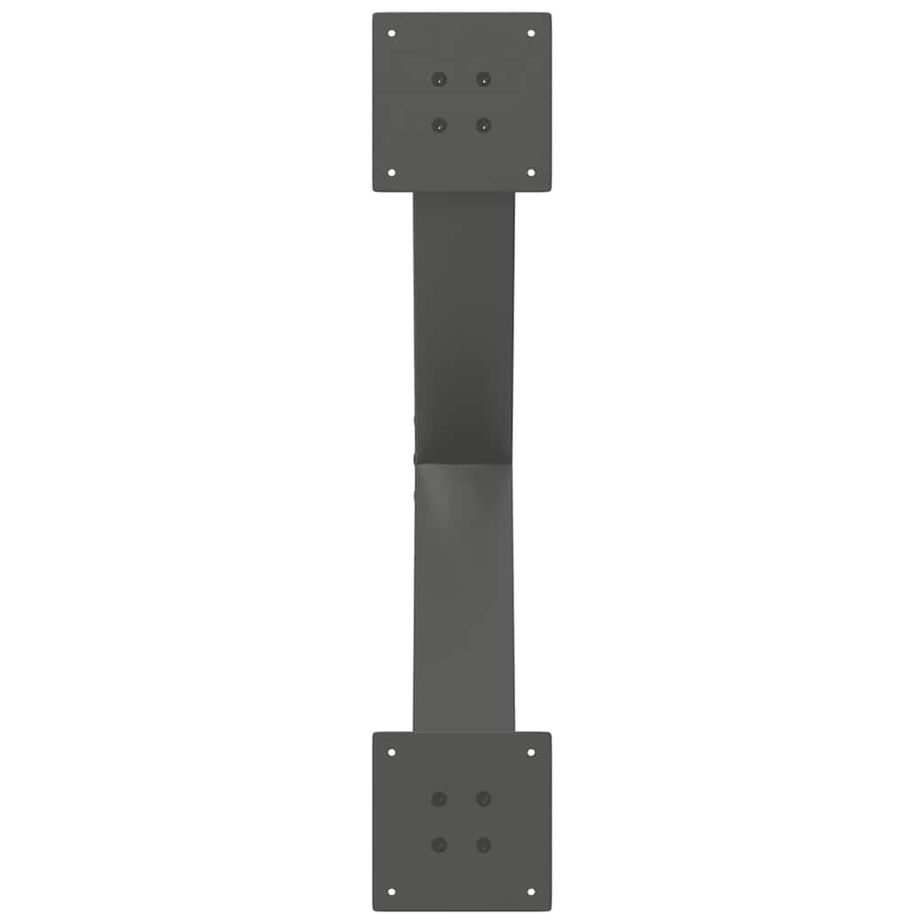 Gambe per Tavolino da Caff¨¨ a Forma di X 2 pz-Set di 2 Gamba per Tavolo Antracite 70x(42-43) cm Acciaio 790588