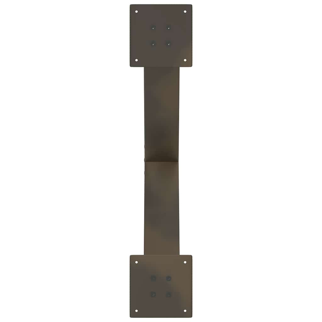 Gambe per Tavolino da Caffè a Forma di X 2 pz Acciaio Naturale 70x(42-43) cm Acciaio 4012967